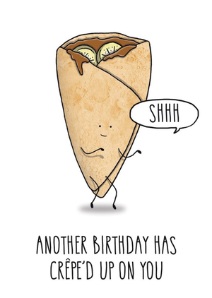 Moonpig Birthday Crepe Shh Pun Birthday Card