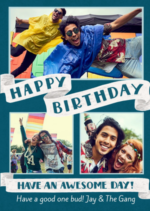 Moonpig Birthday Card - Photo Upload Card