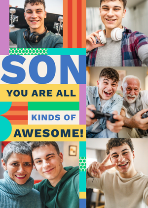 Moonpig Son You Are All Kinds Of Awesome Photo Upload Birthday Card