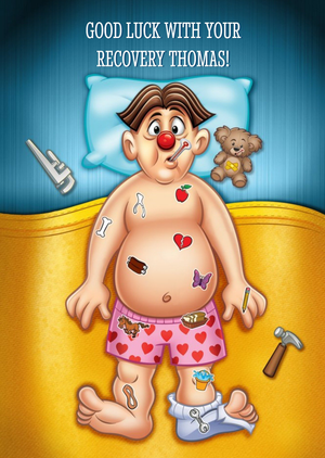 Moonpig Operation Game - Get Well Card