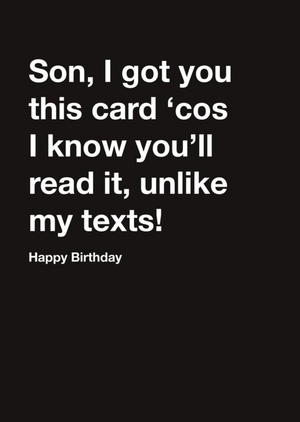Moonpig Carte Blanche Son Happy Birthday Card