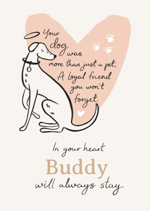 Moonpig Loyal Friend Pet Sympathy Card
