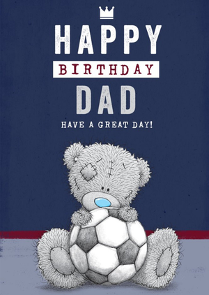 Me To You Tatty Teddy - Cute Happy Birthday Card - Football