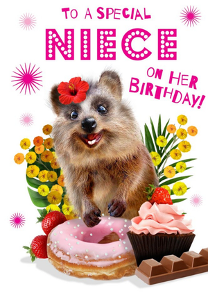 Moonpig Emma Proctor Funny Food Animals Cute Niece Birthday Card