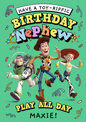 Disney Toy Story Have A Toy-Riffic Birthday Nephew Card