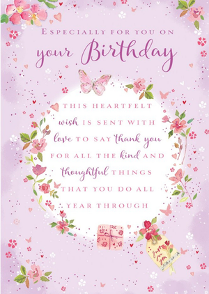 Ling Design Birthday Card - Verse - Sentimental - Traditional