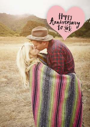 Moonpig Designers Happy Anniversary To Us Photo Upload Card