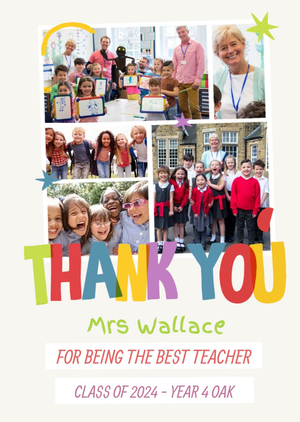 Moonpig Thank You Teacher Photo Upload Card