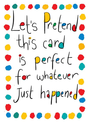Moonpig Colourful Dotted Paint Border Surround Handwritten Typography Humourous Card