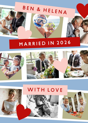 Moonpig Photo Upload Collage Married In 2026 Card