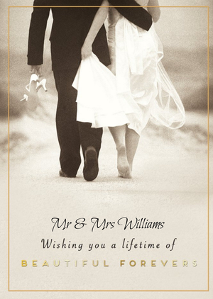 Moonpig Pigment Lifetime Of Beautiful Forevers Photographic Wedding Card