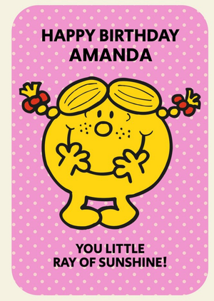 Other Mr Men And Little Miss You Ray Of Sunshine Birthday Card