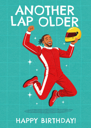 Moonpig Another Lap Older Illustrated Racing Driver Birthday Card