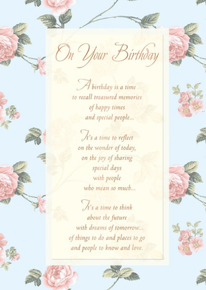 Moonpig Ukg Cute Floral Sentimental Verse Birthday Card