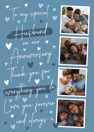 Moonpig To My Special Husband Photo Upload Anniversary Card