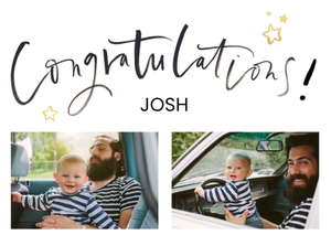 Moonpig Clintons Congratulations Photo Upload Card