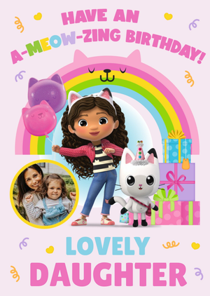 Moonpig Gally's Dollhouse A_Meow-Zing Photo Upload Birthday Card
