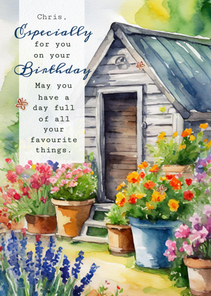 Moonpig Delicate Especially For You On Your Birthday Watercolour Birthday Card
