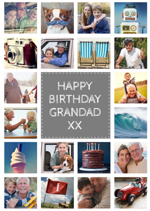 Moonpig Multi Photo Upload Birthday Card For Grandad