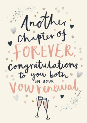 Moonpig Another Chapter Of Forever Vow Renewal Wedding Card