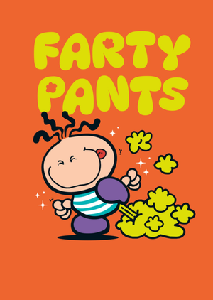 Bubblegum Cartoon Character Farty Pants Card