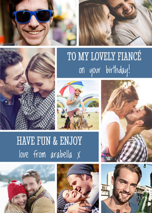 Moonpig Lovely FiancÃ© Birthday Photo Upload Card