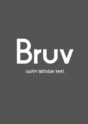 Moonpig Streetgreets Modern Retro Typographic Birthday Slang Brother Card