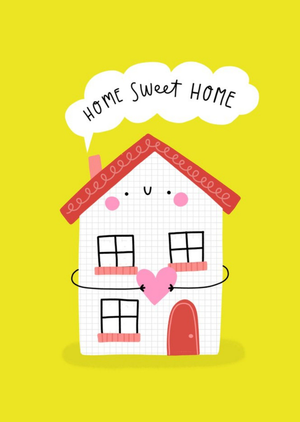 Moonpig Jess Moorhouse Bright Illustrated House New Home Card