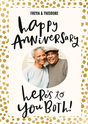 Moonpig Photo Upload Typographic Anniversary Card