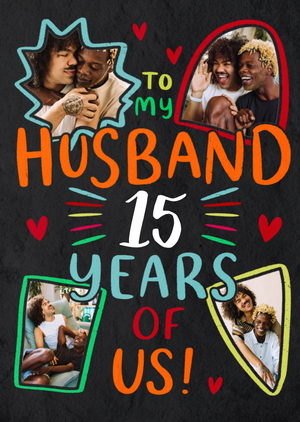 Moonpig To My Husband Photo Upload Anniversary Card