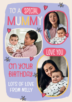 Moonpig Special Mummy Birthday Photo Upload Card