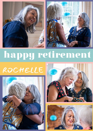 Moonpig Euphoria Happy Retirement Personalised Photo Upload Card
