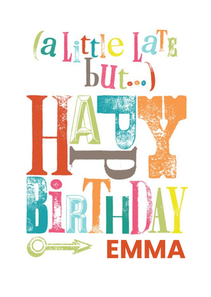 Moonpig Belated Birthday Card