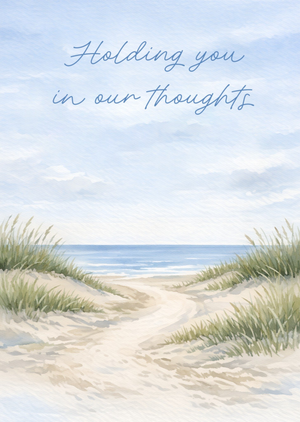 Moonpig Watercolour Coastal Scene Sympathy Card