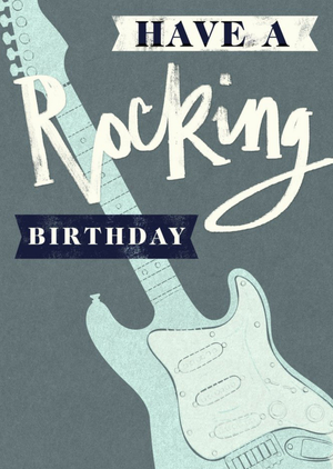 Moonpig Father's Day Card - Guitar - Rock And Roll