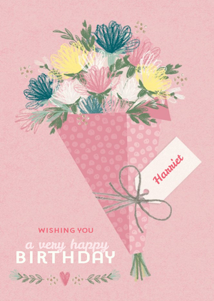 Moonpig Birthday Card - Floral Card - Traditional Birthday Card