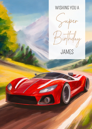 Moonpig Sports Car Wishing You A Super Birthday Card