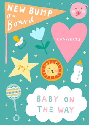Stella Isaac Illustrations Baby On The Way Pregnancy Congratulations Card