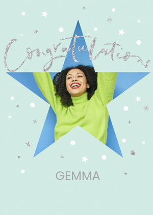 Moonpig Clintons Congratulations Star Photo Upload Card