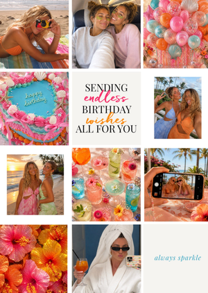 Moonpig Tropical Collage Photo Upload Birthday Card