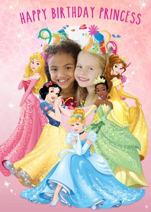 Disney Princesses Photo Birthday Card - Disney Princess