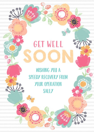 Moonpig Personalised Get Well Soon After Your Operation Card