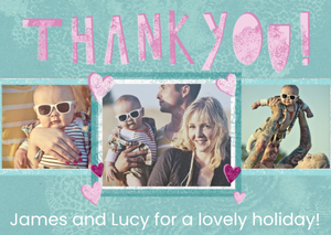 Moonpig Holiday Photo Upload Thank You Card