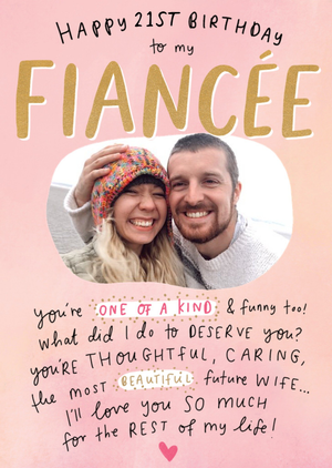 Moonpig Photo Upload FiancÃ©e Birthday Card