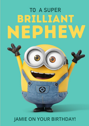 Despicable Me Minions Brilliant Nephew Birthday Card