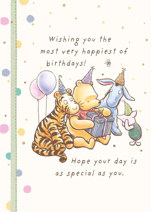Moonpig Special As You Disney Winnie The Pooh Illustrated Photo Upload Birthday Card