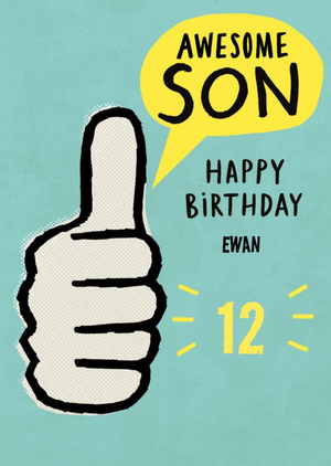 Moonpig Awesome Son Personalse Name And Age Birthday Card