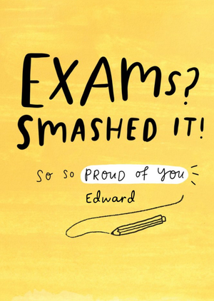 Moonpig Exams Smashed It Typographic Card