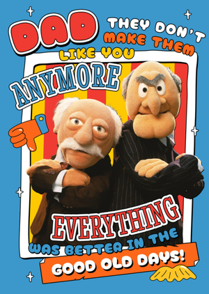 Disney The Muppets Statler And Waldorf Dad Good Old Days Card