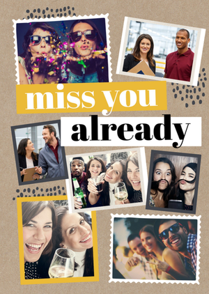 Moonpig Miss You Already Photo Upload Leaving Card